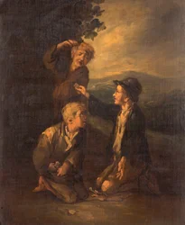 Ragazzi che giocano a ossicini